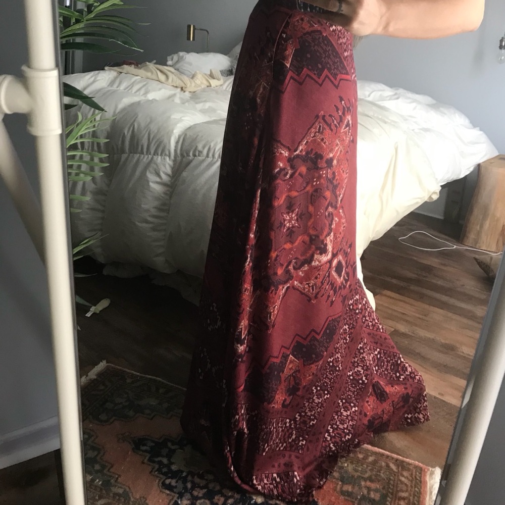 Burnt red Navajo maxi skirt